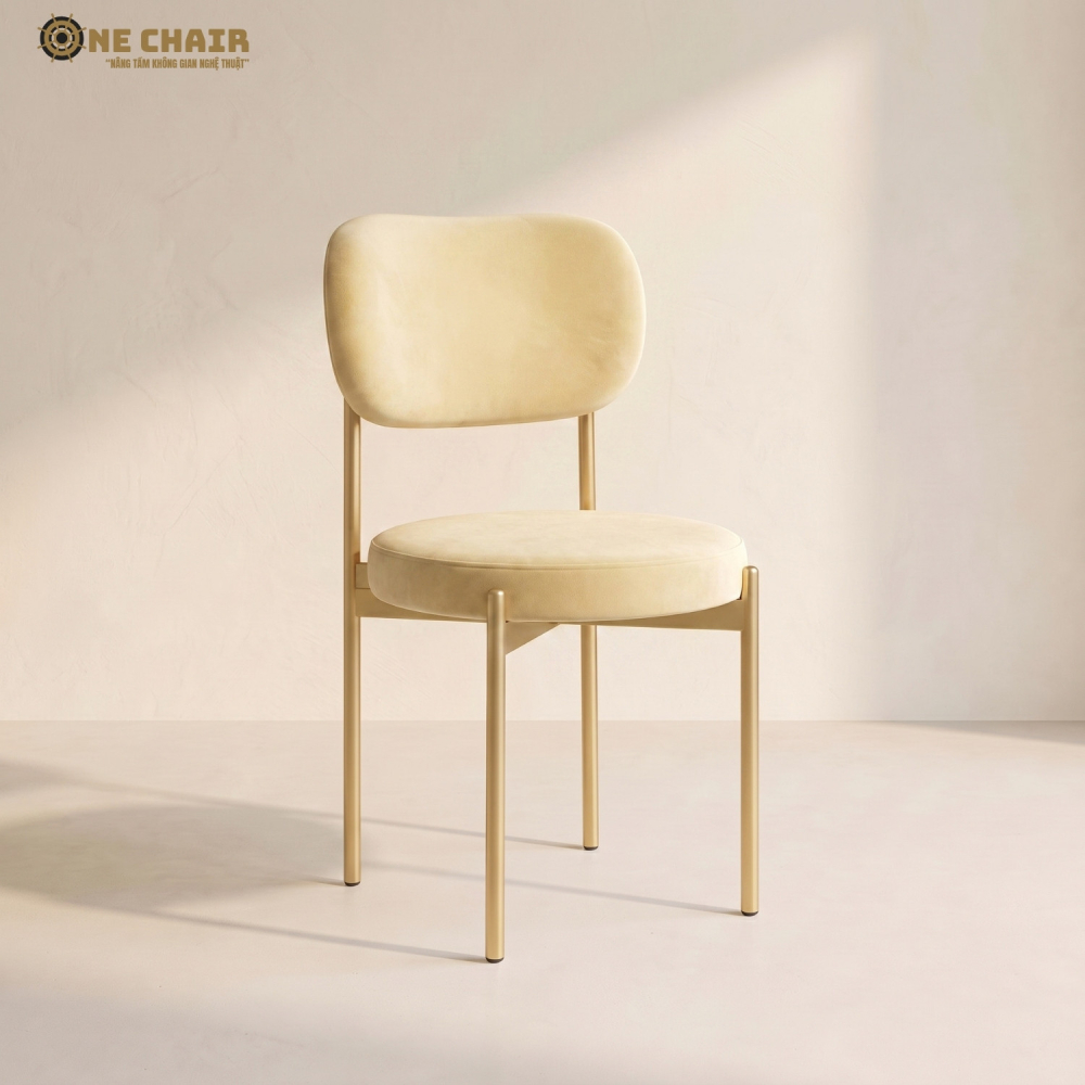 Velvet Chair – Butter Yellow