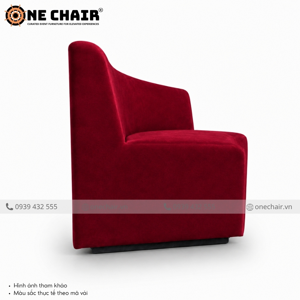 Sofa Cong Modular Arc Sự Kiện Đỏ Ruby – Sắc Đỏ Rực Rỡ Kiến Tạo Không Gian Tiệc Cưới Thượng Lưu | ONE CHAIR