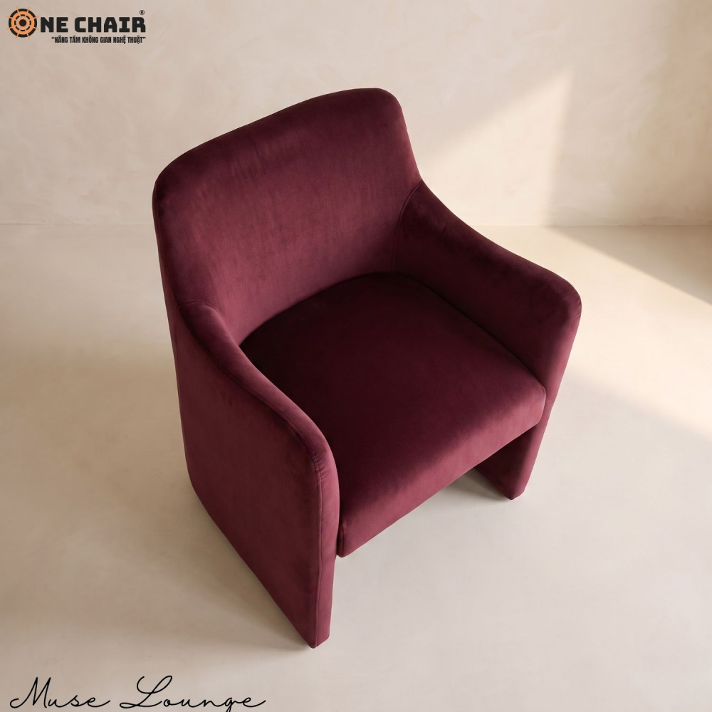 Muse Lounge Chair – Burgundy Wine
