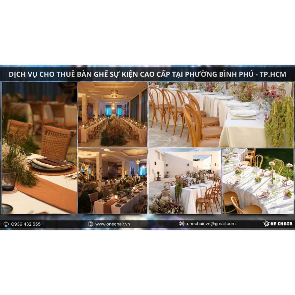 Dịch Vụ Thuê Ghế Sự Kiện Cao Cấp Tại Phường Bình Phú, TP.HCM | ONE CHAIR Kiến Tạo Không Gian Sự Kiện