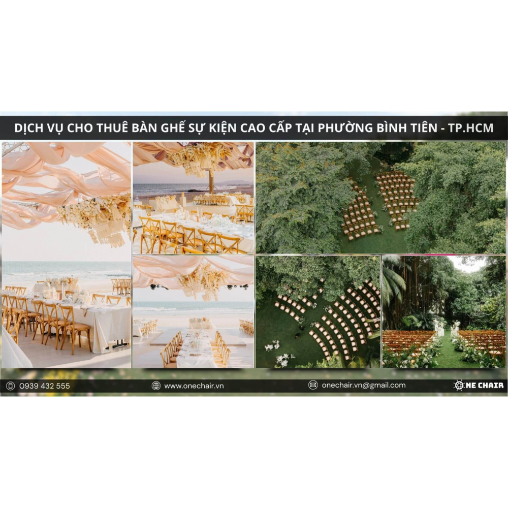 Dịch Vụ Cho Thuê Bàn Ghế Sự Kiện Cao Cấp Tại Phường Bình Tiên, TP.HCM | ONE CHAIR 