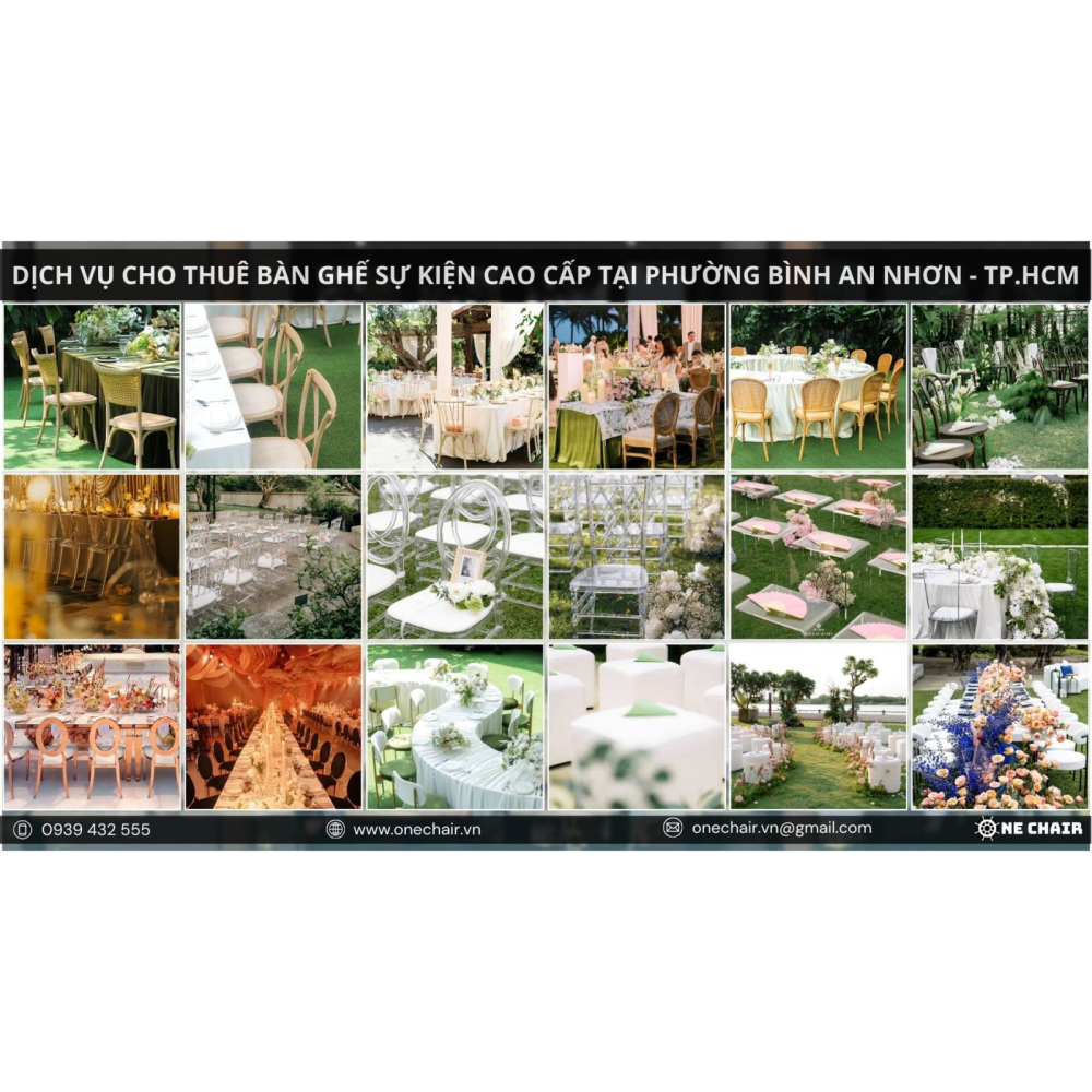 Dịch Vụ Cho Thuê Bàn Ghế Sự Kiện Cao Cấp Phường An Nhơn, TP. HCM | One Chair Nâng Tầm Không Gian Sự Kiện Đẳng Cấp