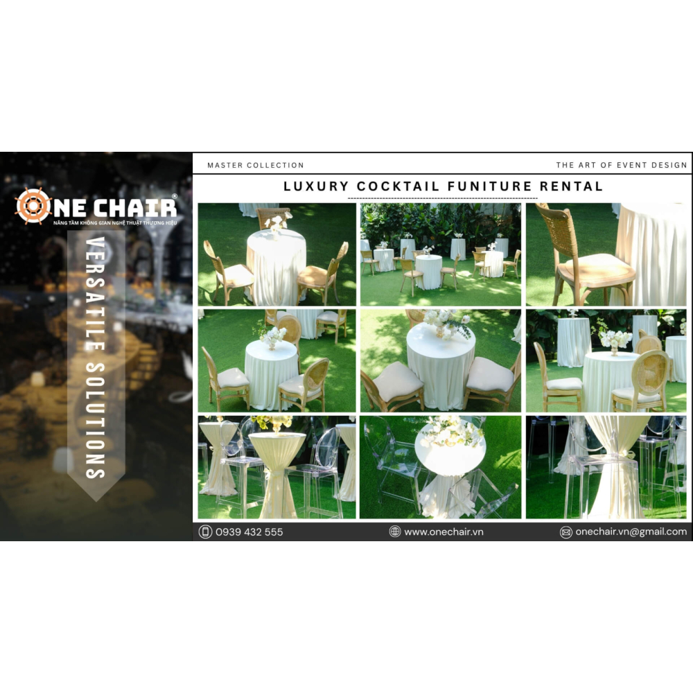  Dịch Vụ Cho Thuê Bàn Ghế Cocktail Cao Cấp Trọn Gói Tại TP.HCM | ONE CHAIR Nâng Tầm Không Gian Sự Kiện Chuyên Nghiệp