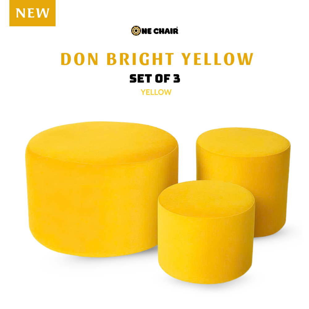 Don Moss Green – Bộ 3 Ghế Tròn Vải Nhung Xanh Rêu | Ghế Sự Kiện Thanh Lịch