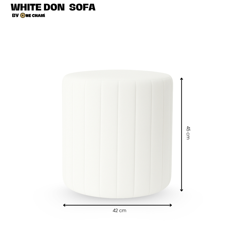 Ghế Sofa Đôn Tròn Màu Trắng – Hoàn Hảo Cho Tiệc Cưới & Sự Kiện Ngoài Trời