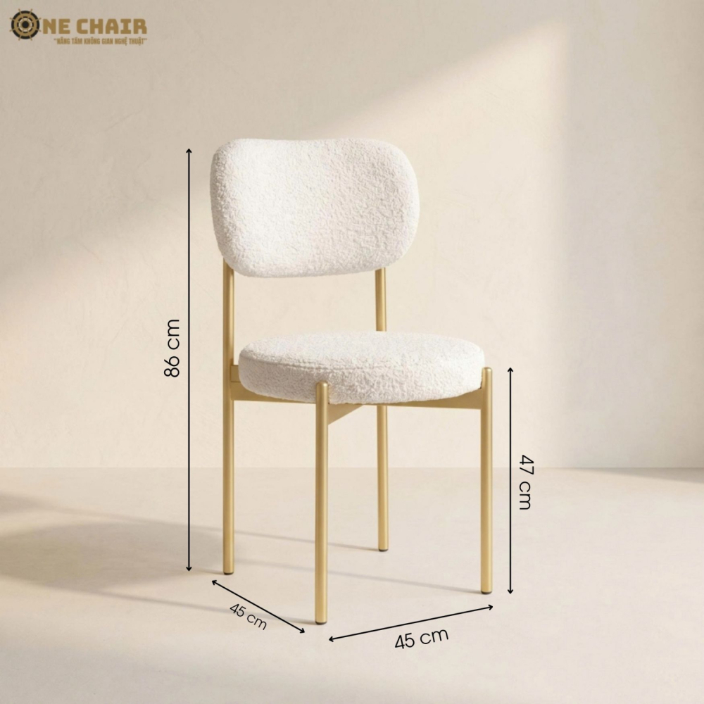Velvet Chair - White