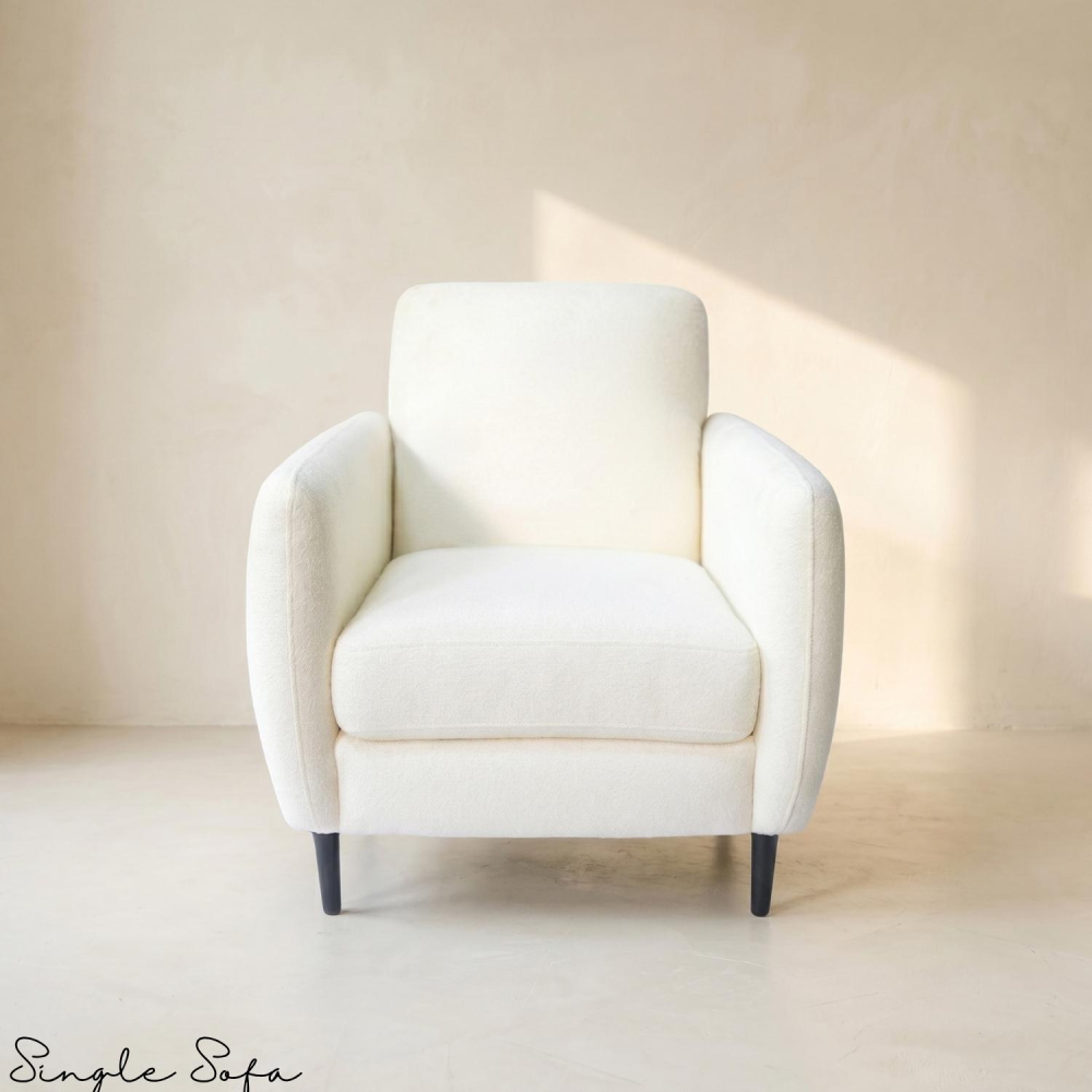 Single Sofa White