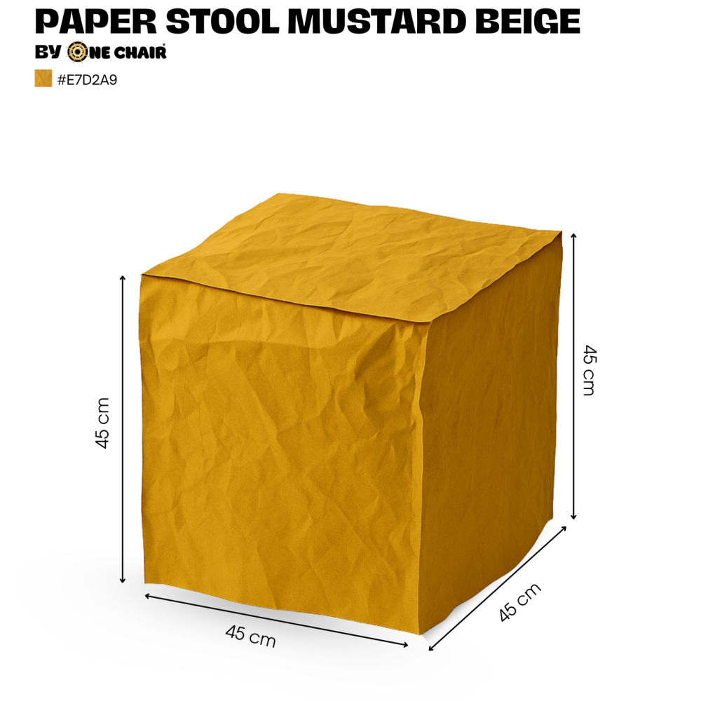 SOFA SỰ KIỆN CAO CẤP | PAPER STOOL MUSTARD BEIGE – SẮC VÀNG ĐẬM CHẤT NGHỆ THUẬT