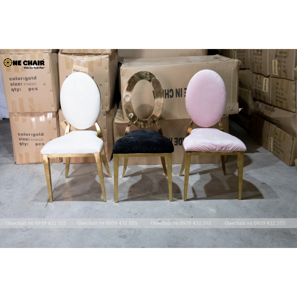 Ghế louis đám cưới nội thất nhà hàng tiệc cưới, khách sạn ghế mạ vàng sang trọng