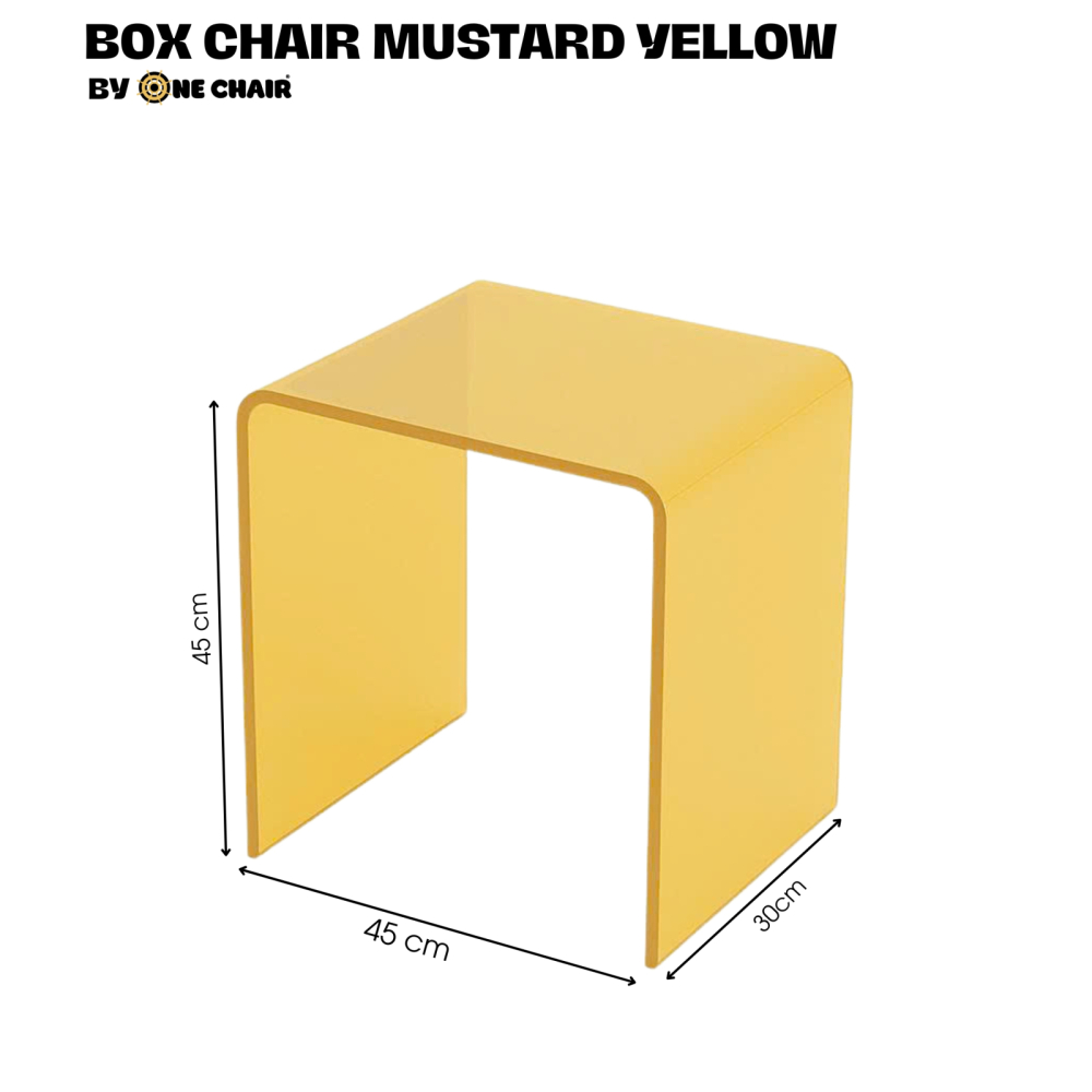 GHẾ SỰ KIỆN CAO CẤP | BOX CHAIR MUSTARD YELLOW – ẤM ÁP, HIỆN ĐẠI, NỔI BẬT