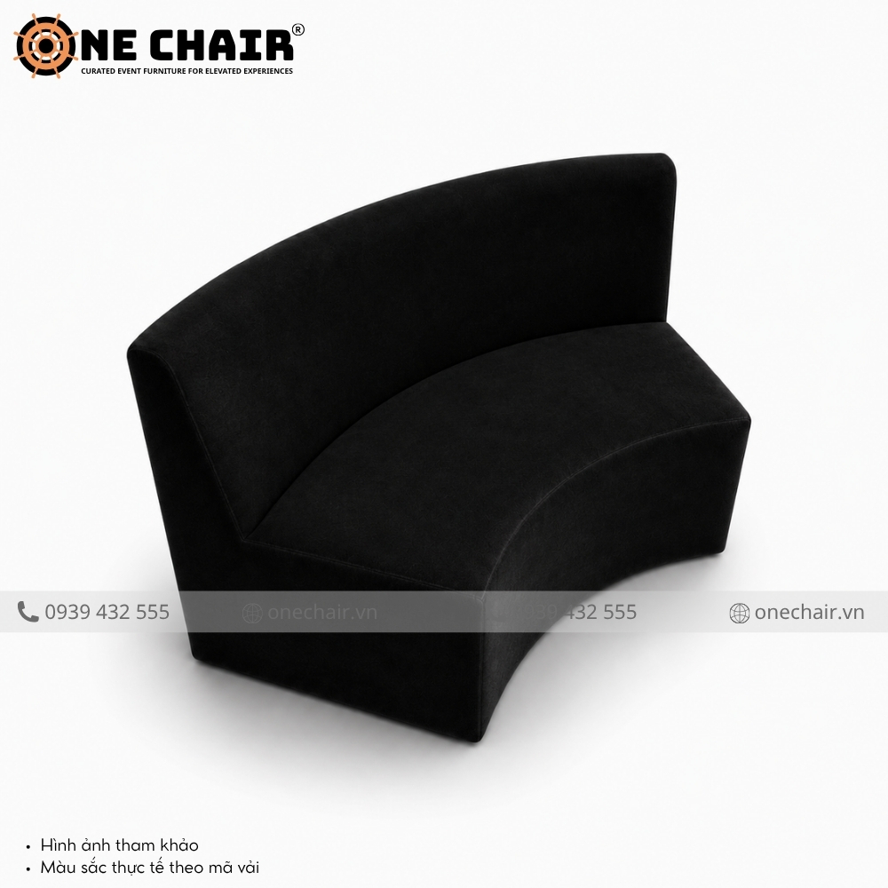 Sofa Cong Modular Arc Black – Tối Giản Tuyệt Đối Cho Không Gian Sự Kiện Đẳng Cấp | ONE CHAIR
