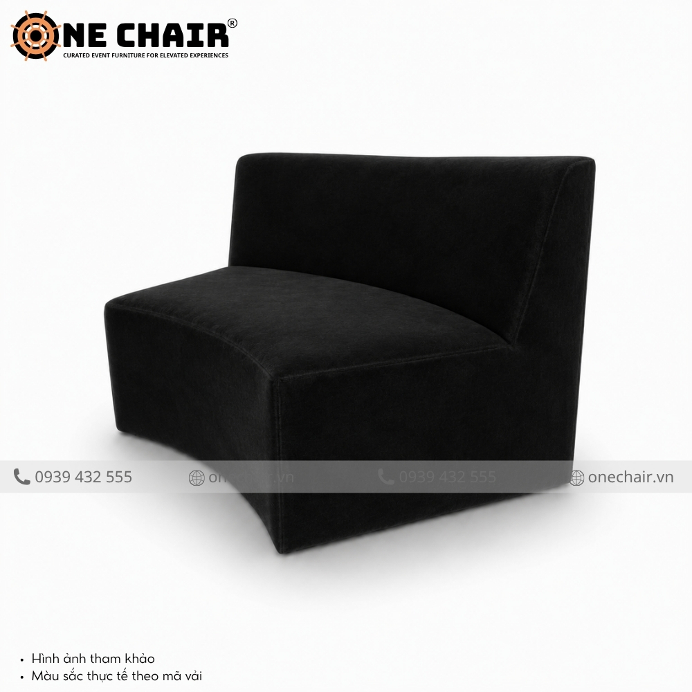 Sofa Cong Modular Arc Black – Tối Giản Tuyệt Đối Cho Không Gian Sự Kiện Đẳng Cấp | ONE CHAIR