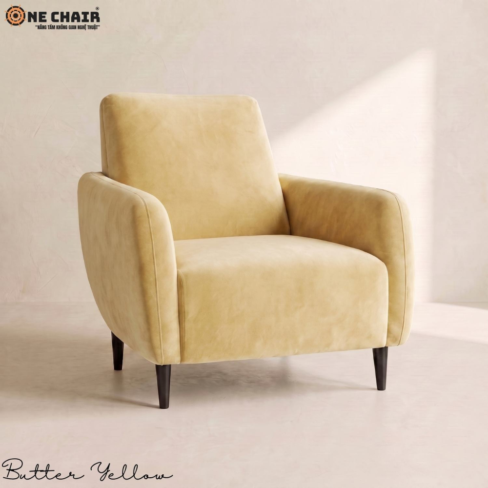 Single Sofa – Butter Yellow