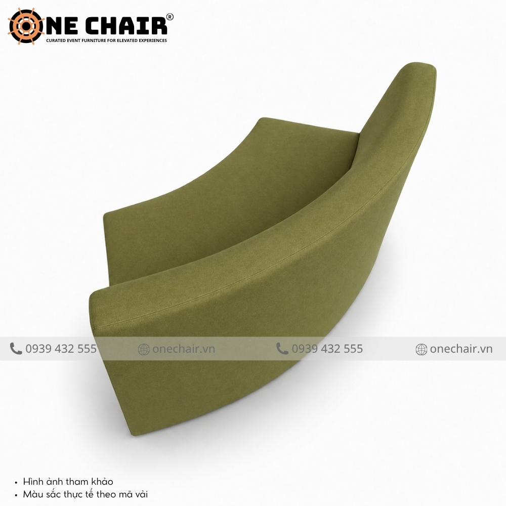 Sofa Cong Modular Arc Sự Kiện Xanh Olive – Sắc Xanh Tự Nhiên Cho Không Gian Sự Kiện Tinh Tế | ONE CHAIR