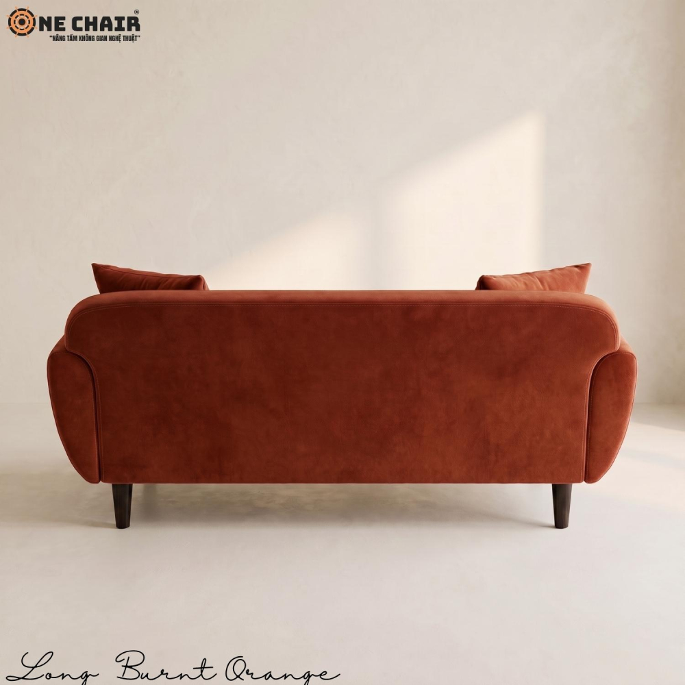 Long Sofa – Burnt Orange