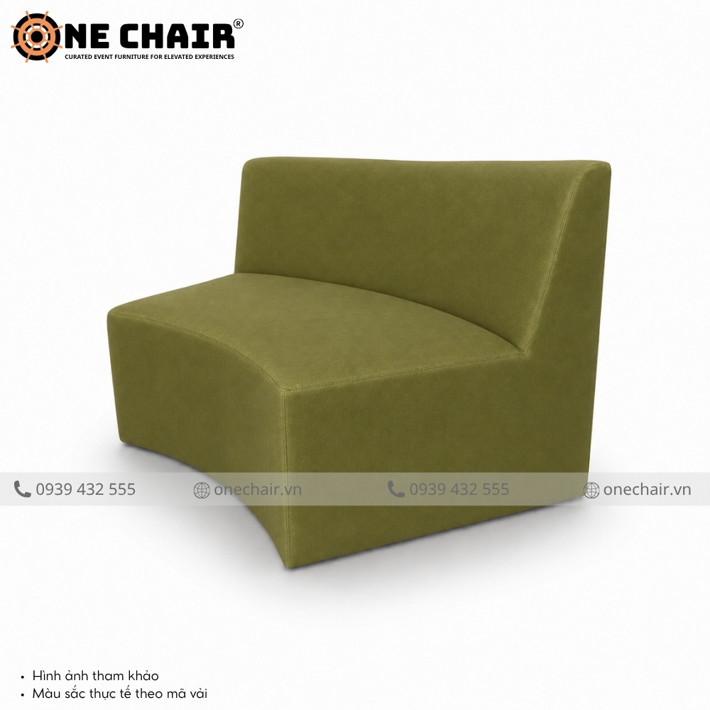Sofa Cong Modular Arc Sự Kiện Xanh Olive – Sắc Xanh Tự Nhiên Cho Không Gian Sự Kiện Tinh Tế | ONE CHAIR