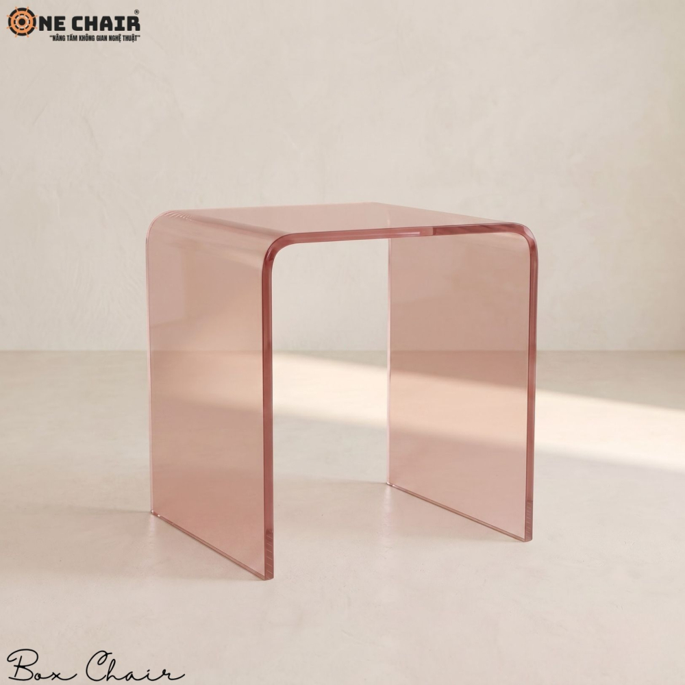 Box Chair Acrylic – Dusty Rose