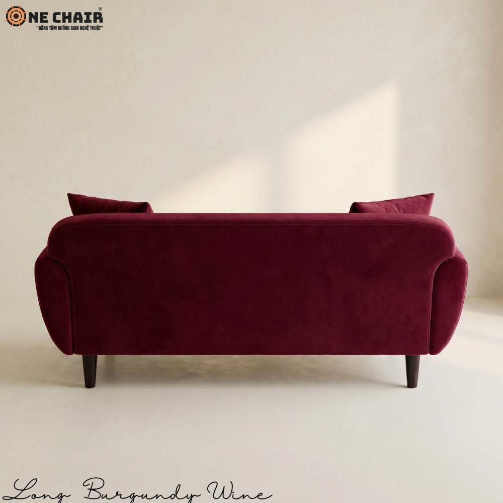 Long Sofa – Burgundy Wine
