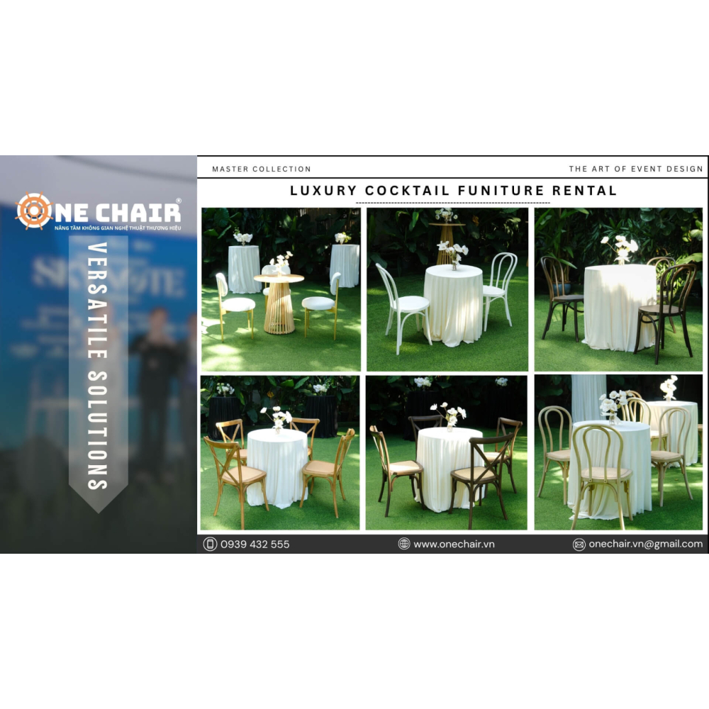  Top 5 Concept Bàn Ghế Cocktail Cao Cấp Tại TP.HCM - ONE CHAIR Nâng Tầm Không Gian Nghệ Thuật Thương Hiệu