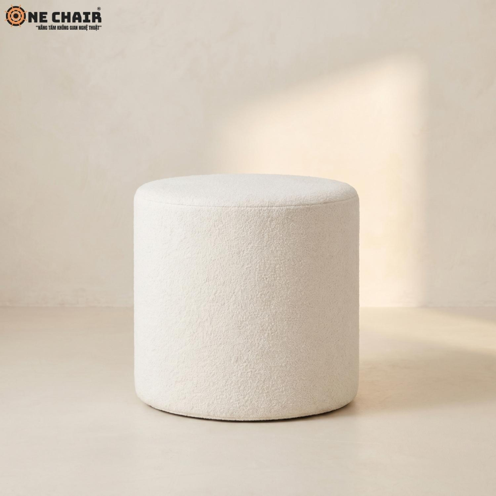 Đôn Tròn Trắng – Lông Cừu