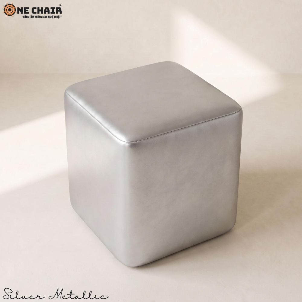 Đôn Vuông – Silver Metallic