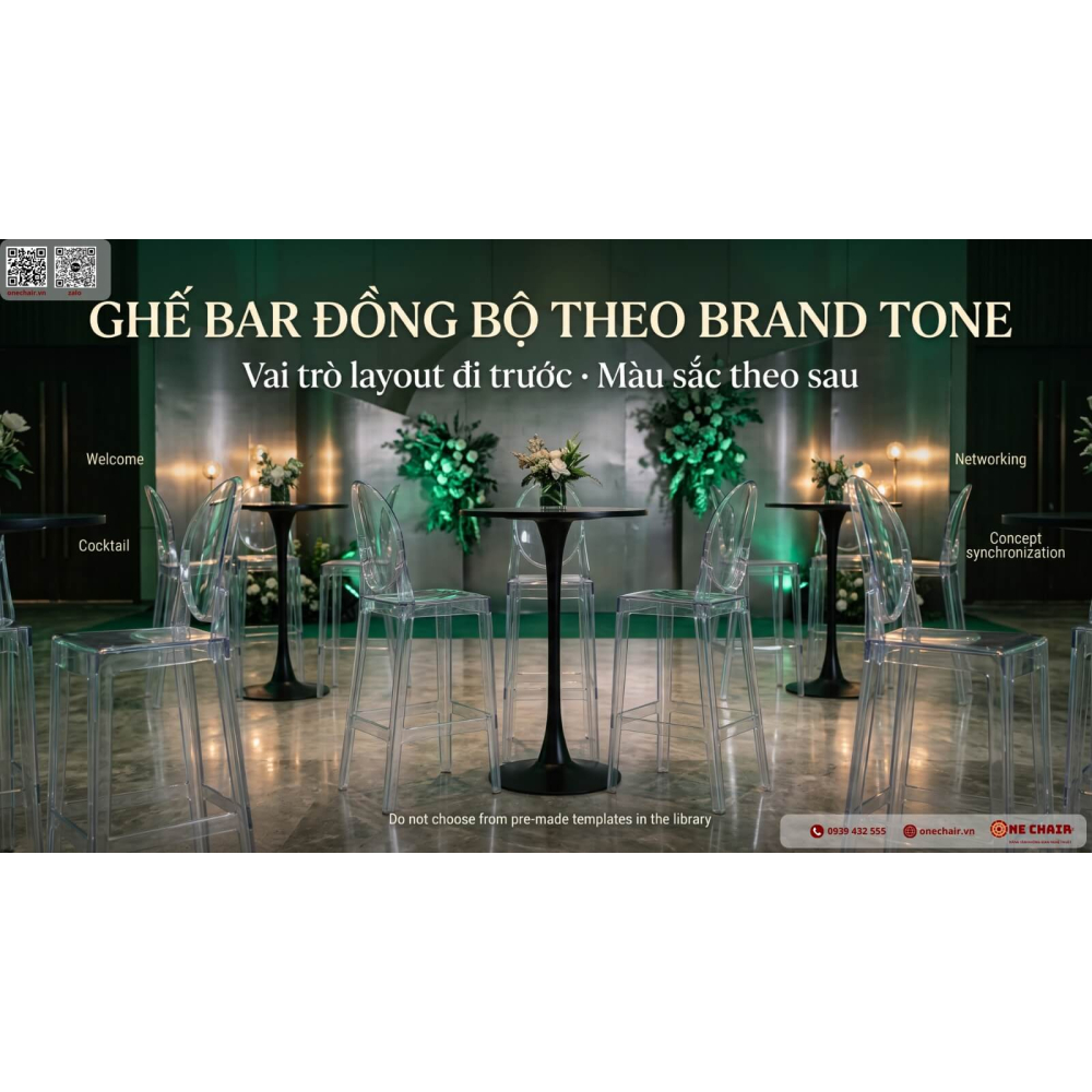 Thuê Ghế Bar Sự Kiện TP.HCM: Chọn Đúng Cho Khu Welcome, Cocktail & Networking