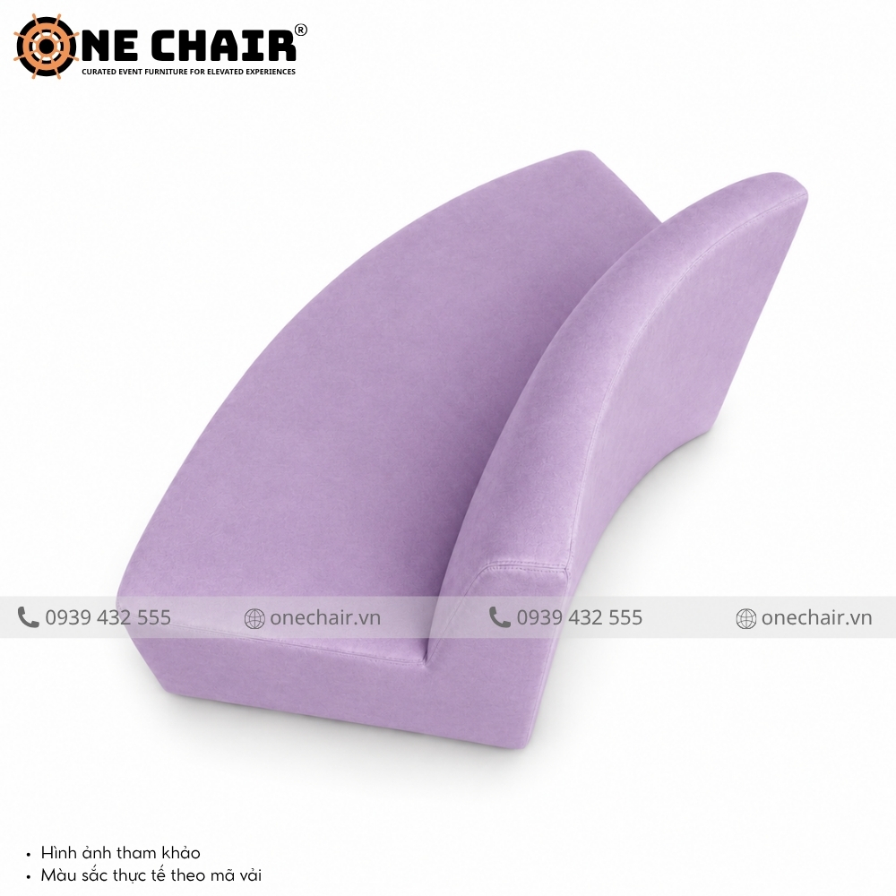 Sofa Cong Modular Wave Lavender – Vẻ Đẹp Dịu Dàng Cho Không Gian Tiệc Cưới | ONE CHAIR