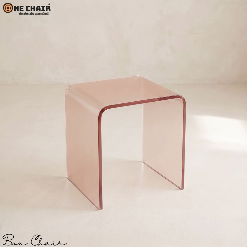 Box Chair Acrylic – Dusty Rose