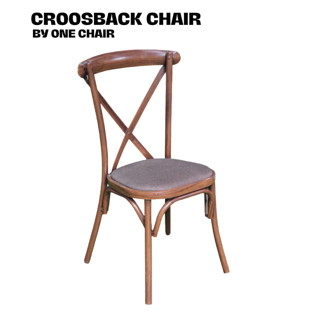 Ghế thép không gỉ crossback chữ X cho sự kiện tiệc cưới, nhà hàng khách sạn xếp chồng nên nhau đa năng