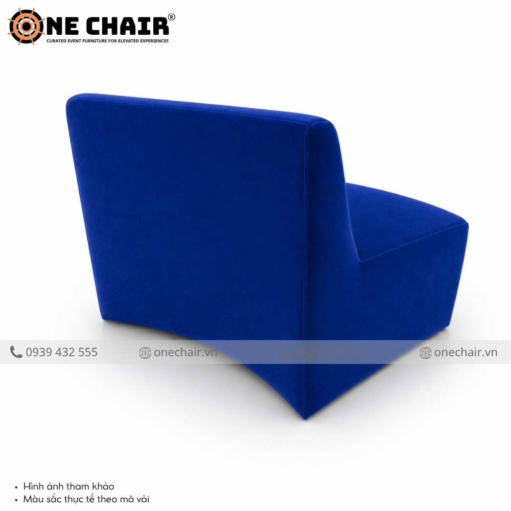 Sofa Cong Modular Wave Cobalt – Sắc Xanh Điện Táo Bạo Cho Không Gian Sự Kiện | ONE CHAIR