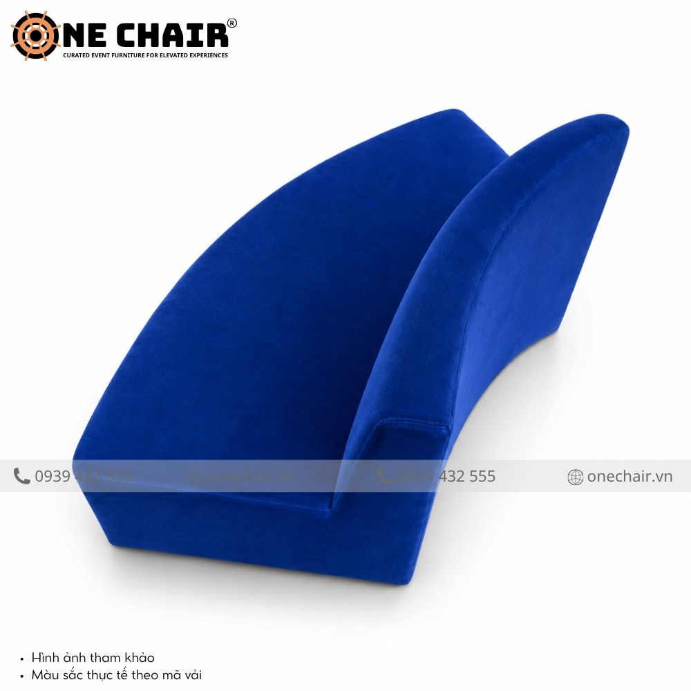 Sofa Cong Modular Wave Cobalt – Sắc Xanh Điện Táo Bạo Cho Không Gian Sự Kiện | ONE CHAIR