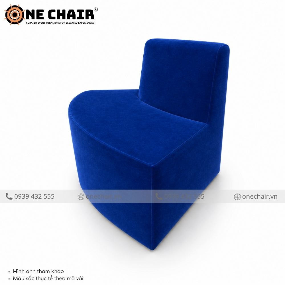 Sofa Cong Modular Wave Cobalt – Sắc Xanh Điện Táo Bạo Cho Không Gian Sự Kiện | ONE CHAIR
