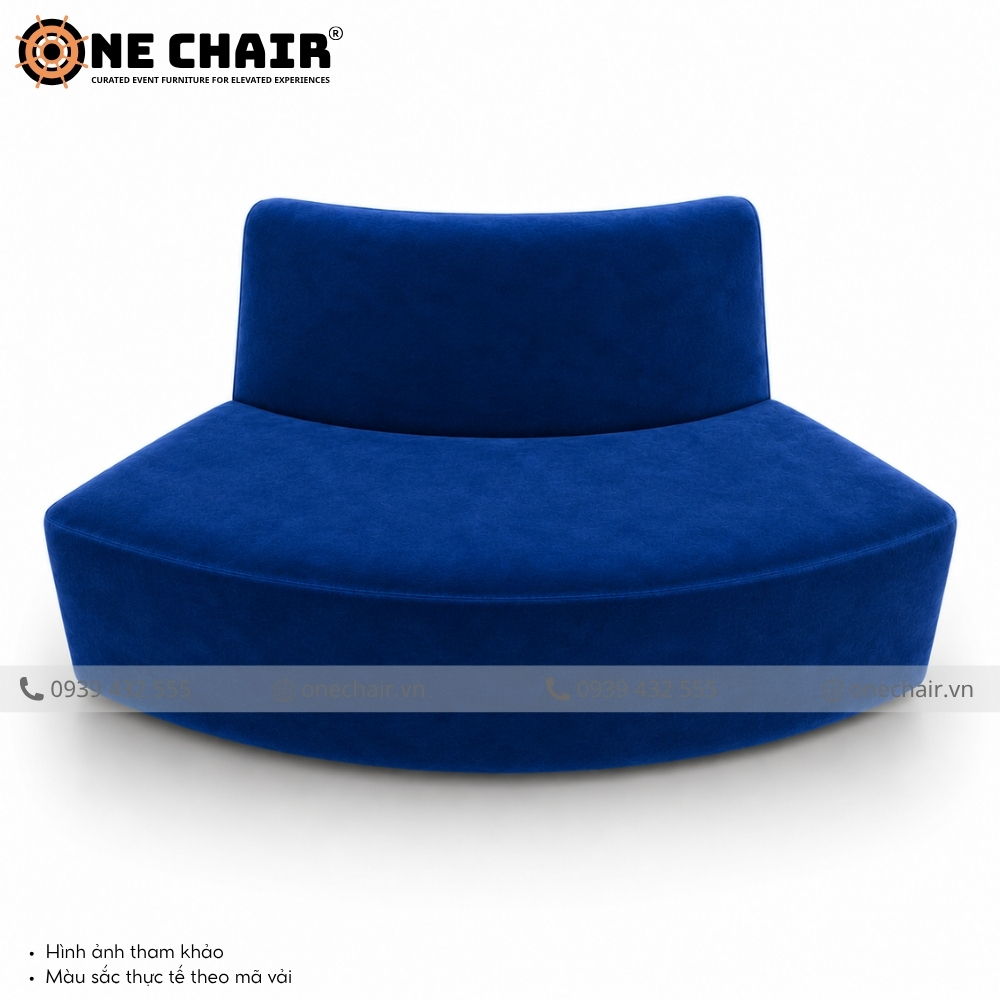 Sofa Cong Modular Wave Cobalt – Sắc Xanh Điện Táo Bạo Cho Không Gian Sự Kiện | ONE CHAIR