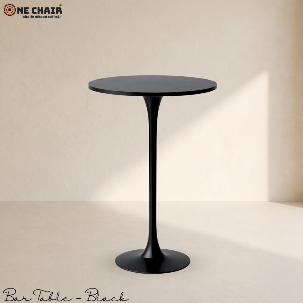 Bàn Bar Cao C110 Trắng Đen – ĐK60