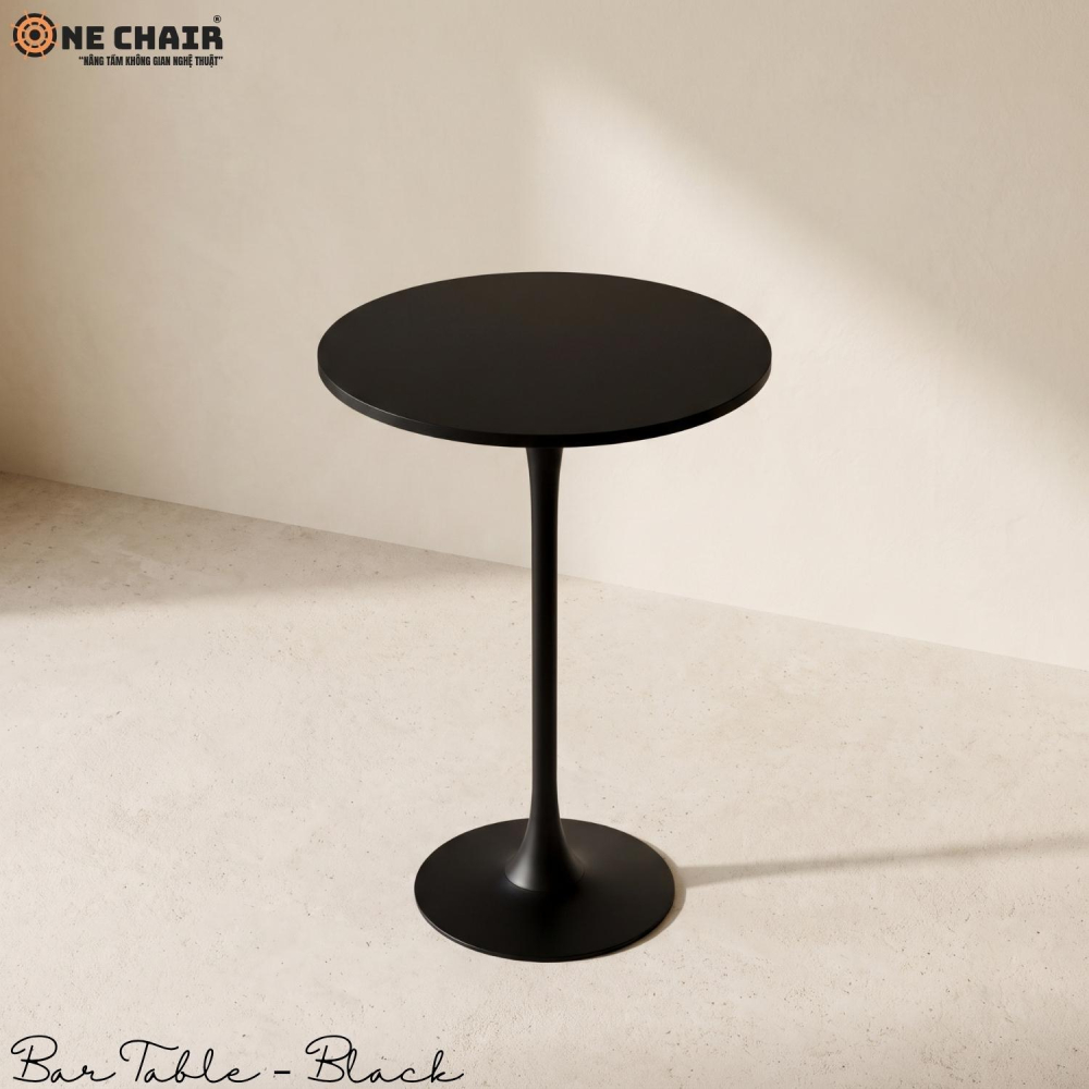 Bàn Bar Cao C110 Trắng Đen – ĐK60