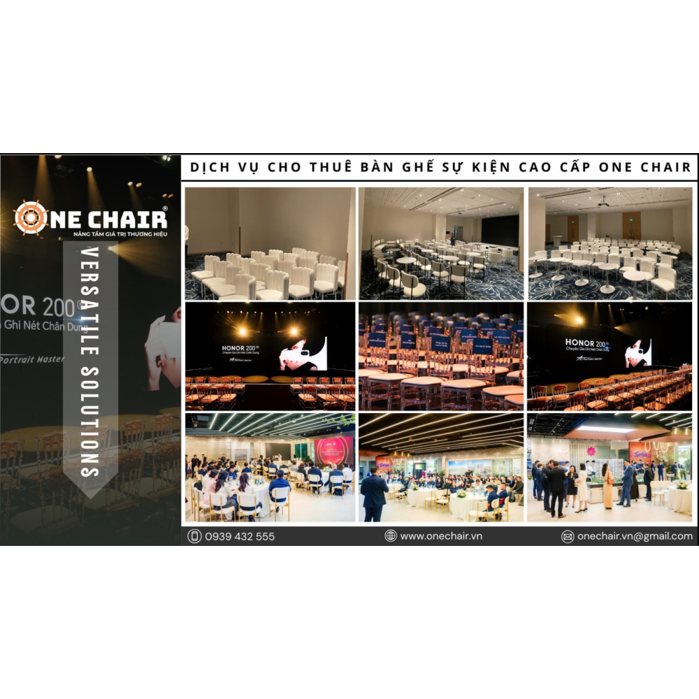 Cho Thuê Bàn Ghế Sự Kiện Cao Cấp Tại Tỉnh Khánh Hòa – ONE CHAIR Giải Pháp Setup Không Gian Sự Kiện Chuyên Nghiệp
