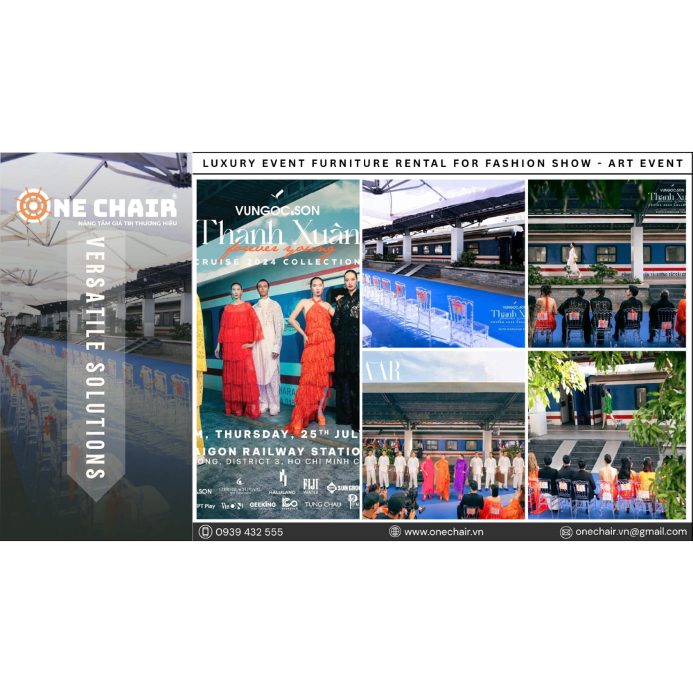 Dịch Vụ Cho Thuê Bàn Ghế Sự Kiện Cao Cấp Cho Các Sự Kiện Ngành Fashion Show & Art Event | ONE CHAIR Nâng Tầm Giá Trị Thương Hiệu