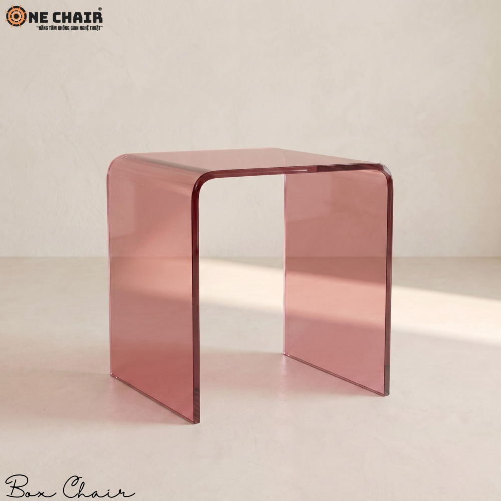 Box Chair Acrylic – Burgundy Wine
