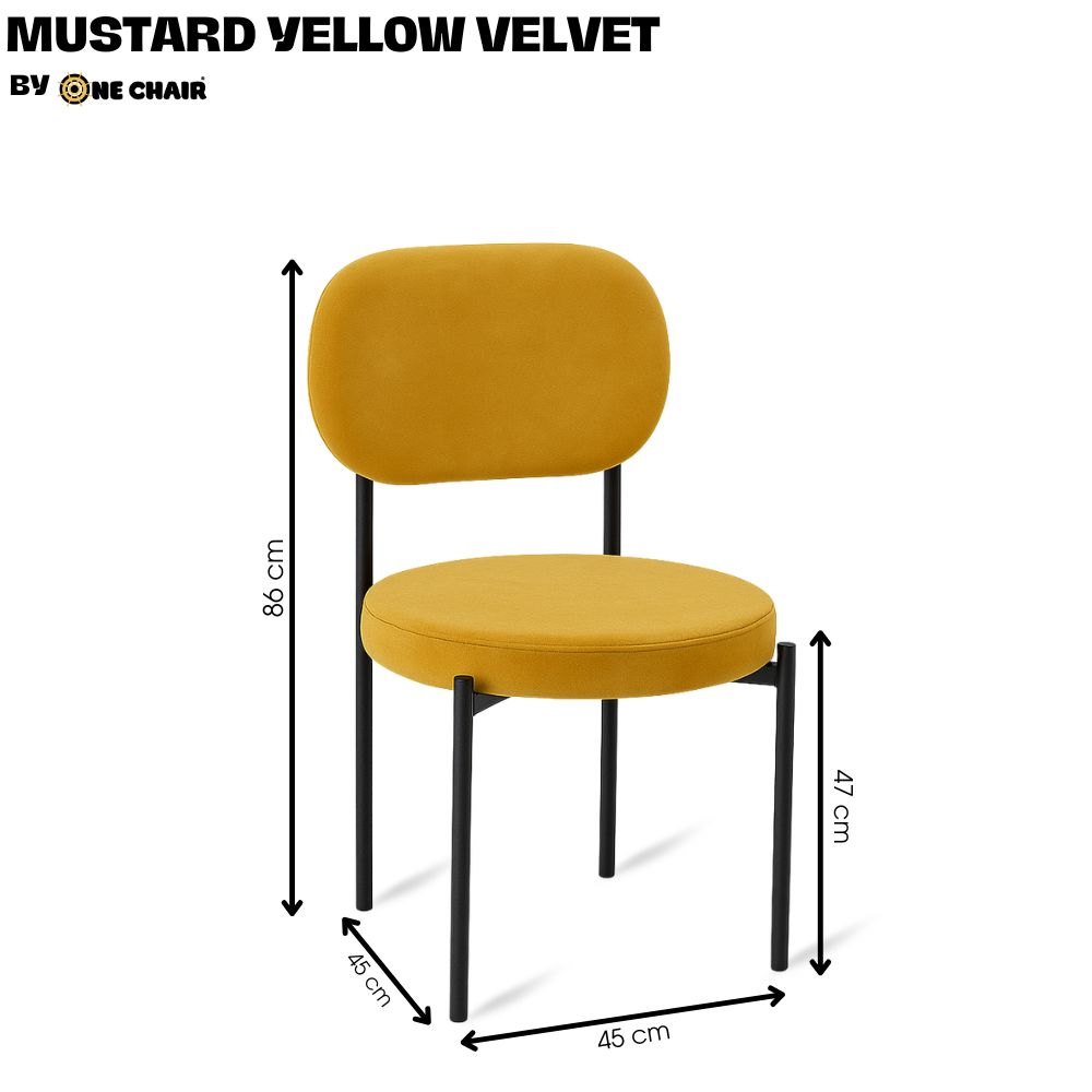 Velvet Vàng Mustard – Khung Kim Loại Đen | Ghế Sofa Mini Nổi Bật & Cá Tính