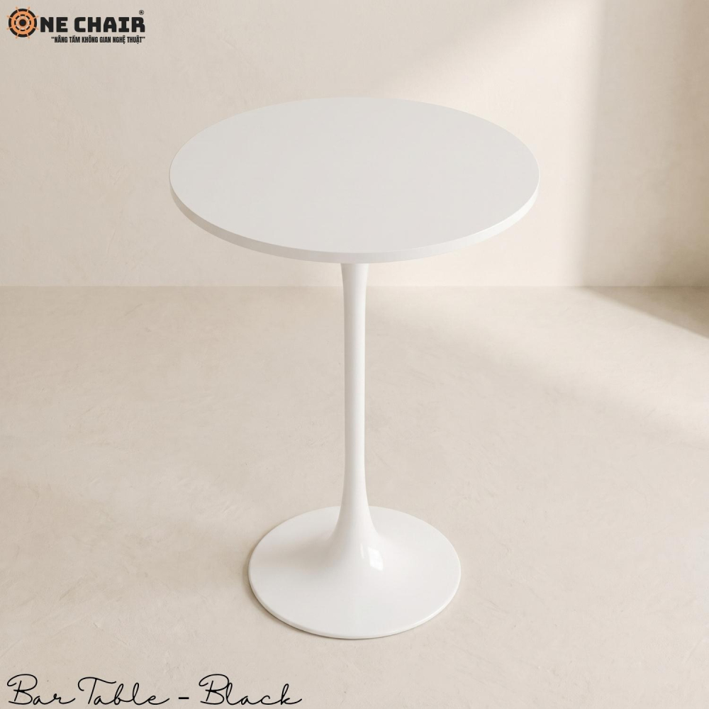 Bàn Bar Cao C110 Trắng Đen – ĐK60
