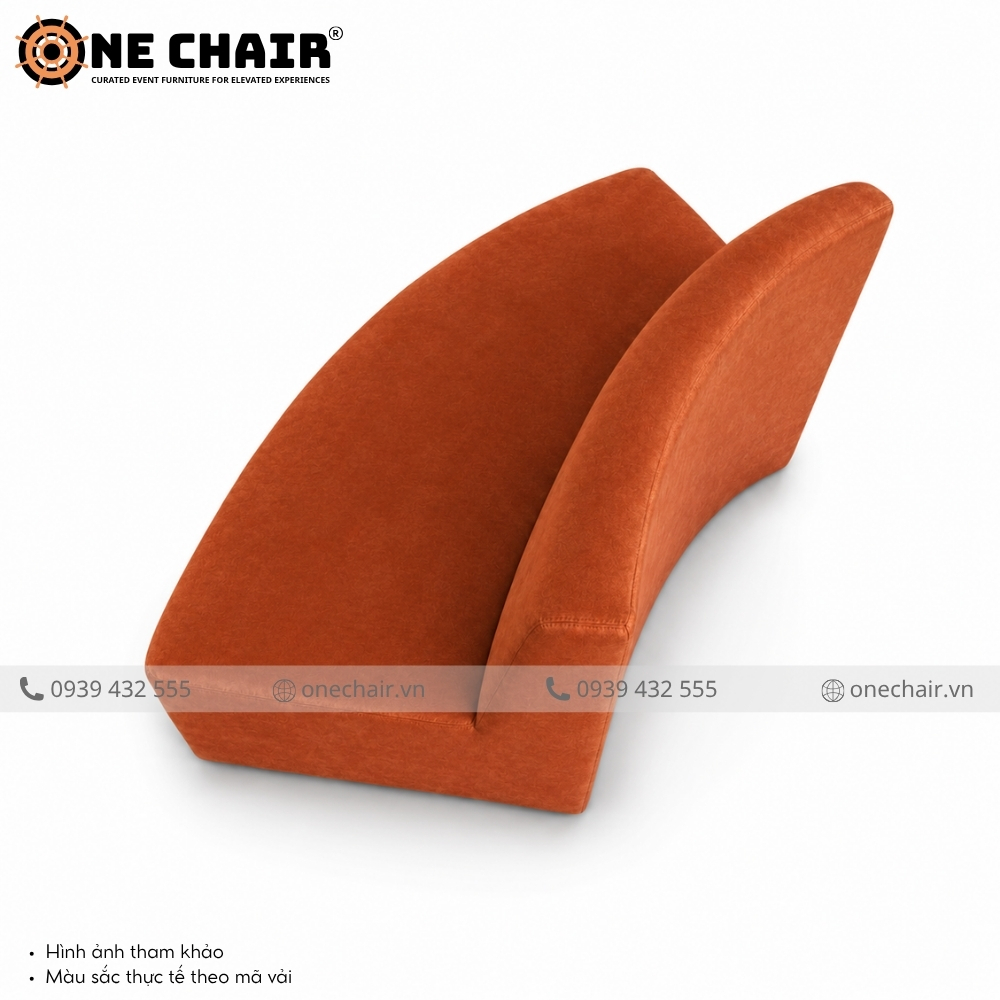 Sofa Cong Sự Kiện Modular Wave Terracotta – Hơi Thở Đất Nung Ấm Áp Cho Không Gian Sự Kiện | ONE CHAIR
