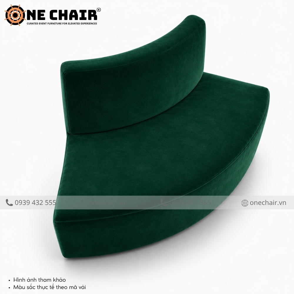 Sofa Cong Modular Wave Emerald – Điểm Nhấn Nghệ Thuật Hot Trend | ONE CHAIR