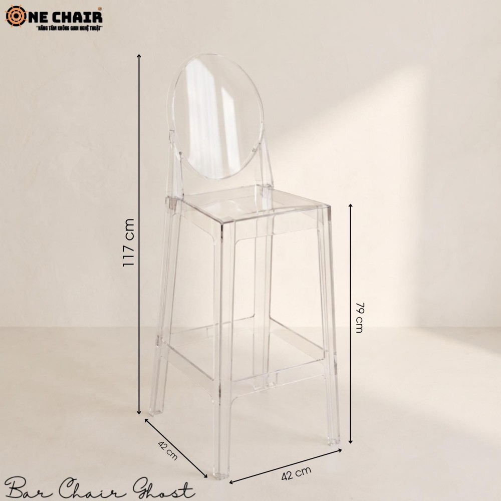 Bar Chair Ghost Crystal