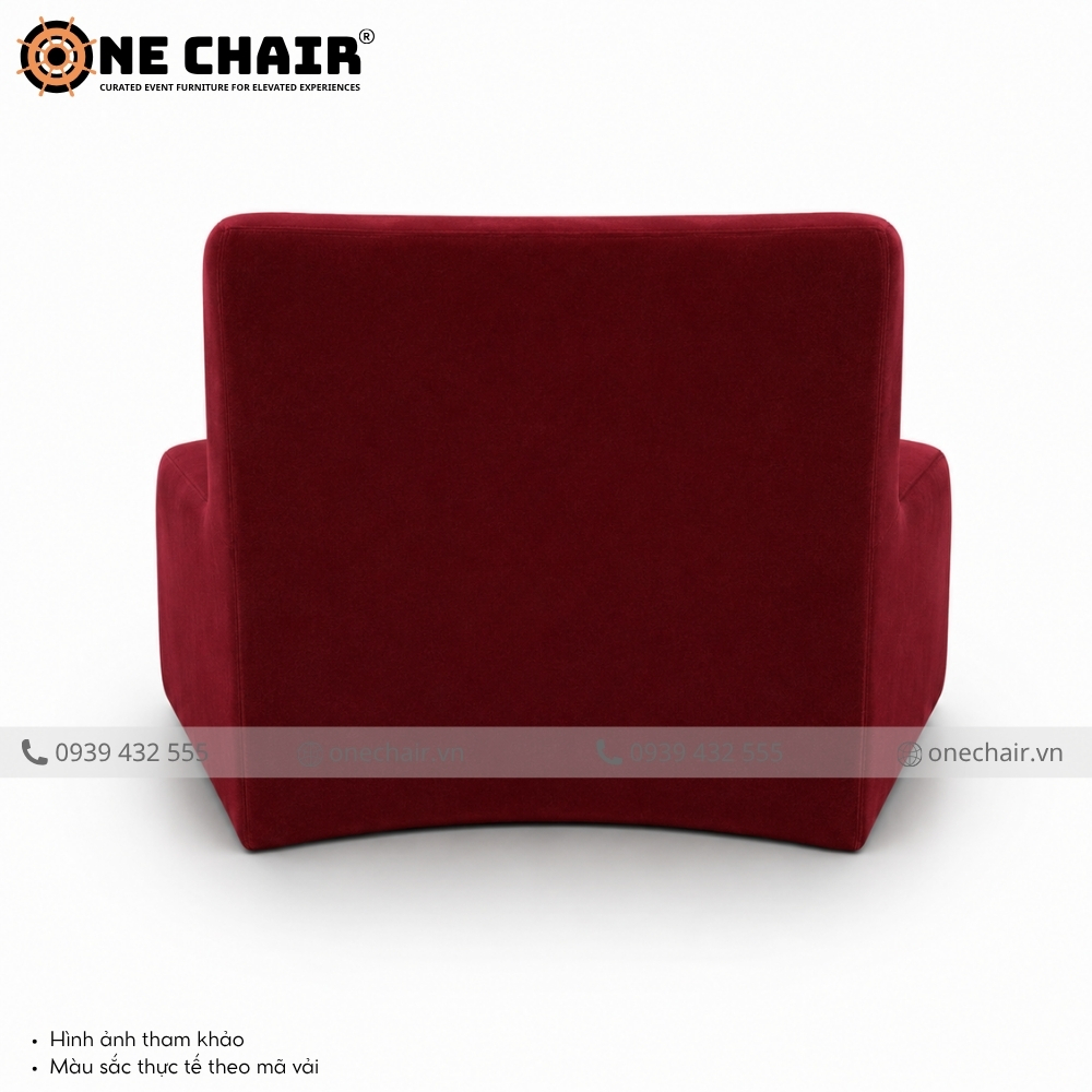 Sofa Sự Kiện Cong Modular Wave Burgundy – Sắc Đỏ Thượng Lưu Định Nghĩa Không Gian Gala | ONE CHAIR