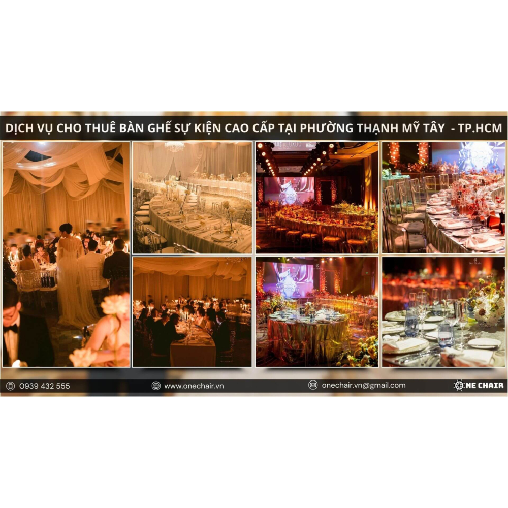 Dịch Vụ Cho Thuê Bàn Ghế Sự Kiện Cao Cấp Tại Phường Thạnh Mỹ Tây - Nâng Tầm Đẳng Cấp Sự Kiện Cùng One Chair