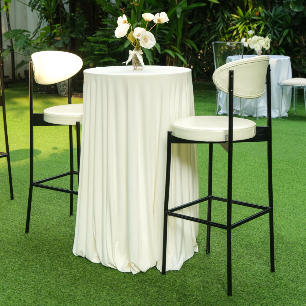 Velvet Bar – Ghế Bar Lưng Cong & Bàn Bar Tròn / Bàn Cocktail Tinh Tế Trong Từng Đường Nét