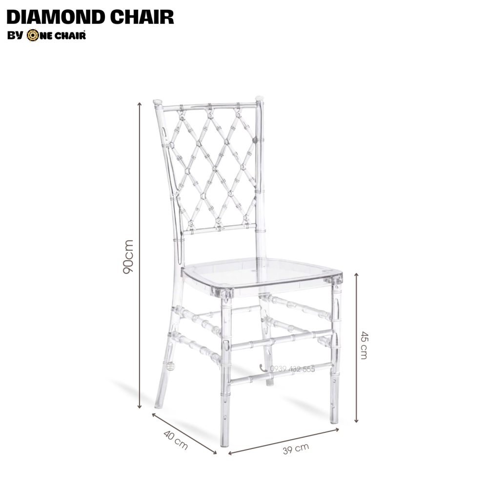 GHẾ SỰ KIỆN CAO CẤP | DIAMOND CHAIR – VẺ ĐẸP LẤP LÁNH THANH LỊCH