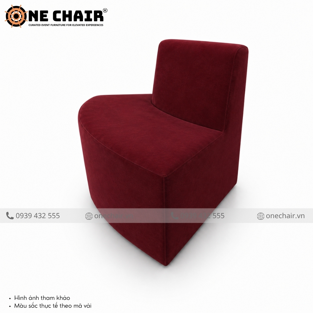 Sofa Sự Kiện Cong Modular Wave Burgundy – Sắc Đỏ Thượng Lưu Định Nghĩa Không Gian Gala | ONE CHAIR