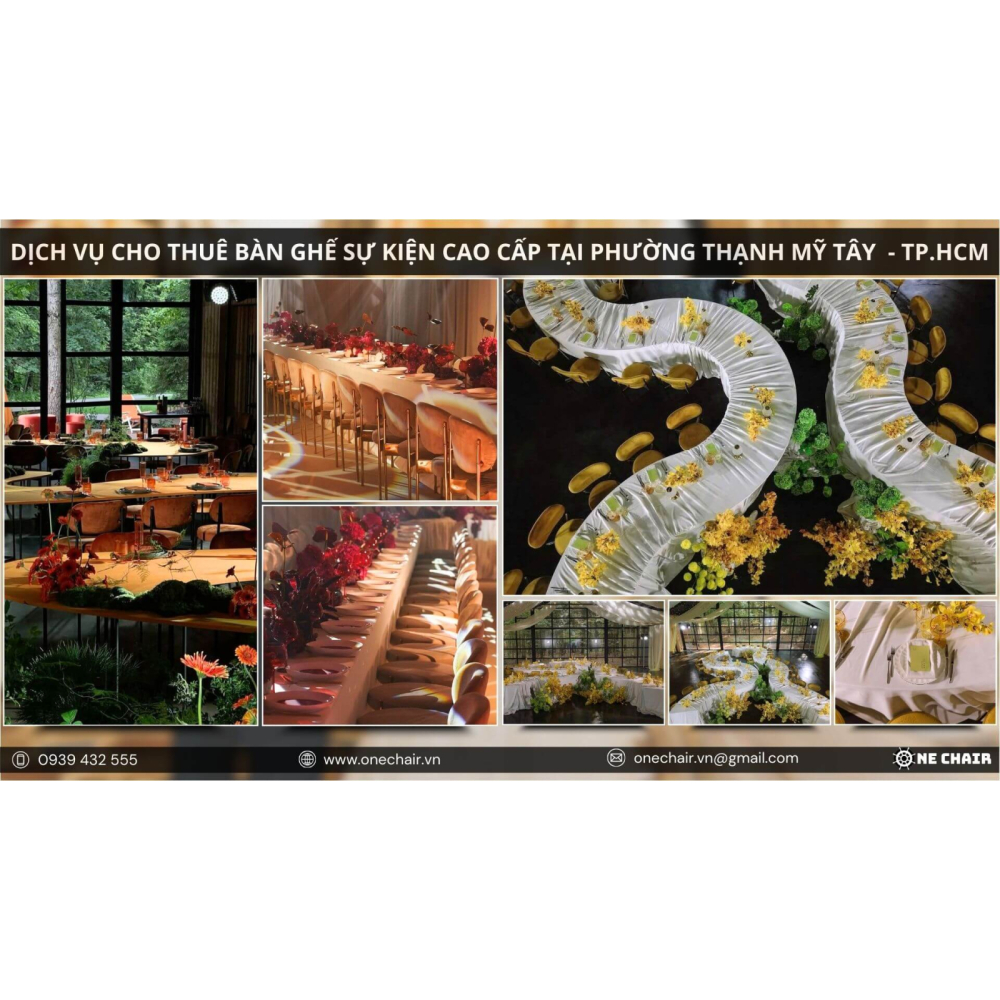 Dịch Vụ Cho Thuê Bàn Ghế Sự Kiện Cao Cấp Tại Phường Thạnh Mỹ Tây - Nâng Tầm Đẳng Cấp Sự Kiện Cùng One Chair
