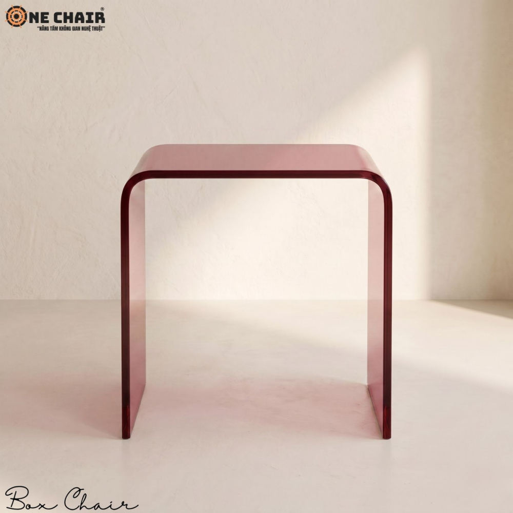 Box Chair Acrylic – Burgundy Wine
